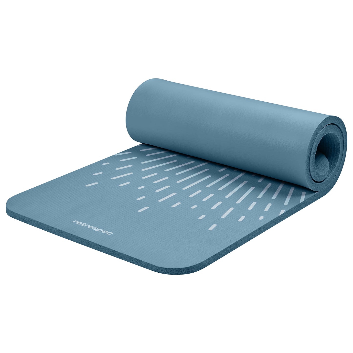 Retrospec Solana Yoga Mat 1" Thick With Nylon Carry Strap for Men & Women - Non Slip Exercise Mat for Home Yoga, Pilates, Stretching, Floor & Fitness Workouts
