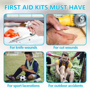 Sutures Butterfly Bandaids - 4 Pcs Laceration Closure Kit - Surgical Laceration Repair Without Sew - Quick Clot -Emergency Wound Closures Device (PU)