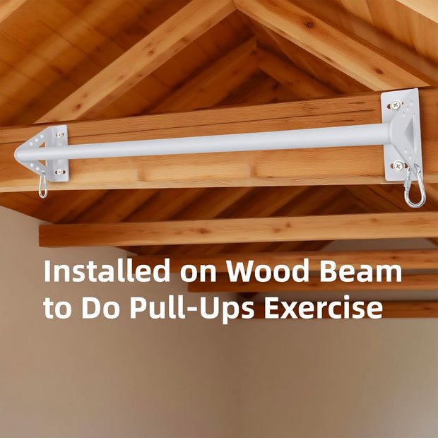 Wall Mounted Doorway Pull Up Bar, Heavy Duty Strength Training Pull-Up Bars for Doorframe, Support Beam or Joist Mount Thick Metal Sturdy Construction Support 500 lbs