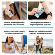 JiMMYBAR! - Sea Salt Caramel Cookies N' Cream - 19g High Protein Bars - 7g Sugar - 12 Count - 58g Health Bars - Natural Peanut Butter Core - Caffeinated Protein Bar For Energy- Hand Drizzled Chocolate