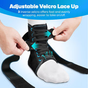 Lace Up Ankle Brace for Women Men, Ankle Support for Sprained Ankle, Plantar Fasciitis Brace Ankles Stabilizer Wrap for Basketball, Volleyball, Sports, Injury Recovery, M