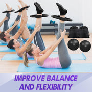 Poen 18 Pcs Pilates Ring Kit Home Pilates Ring Circle and Ball Set for Women Yoga Fitness Set with 5 Resistance Band Stretching Strap Non Slip Sock Ball Core Slider Wristband Headband Gym Bag