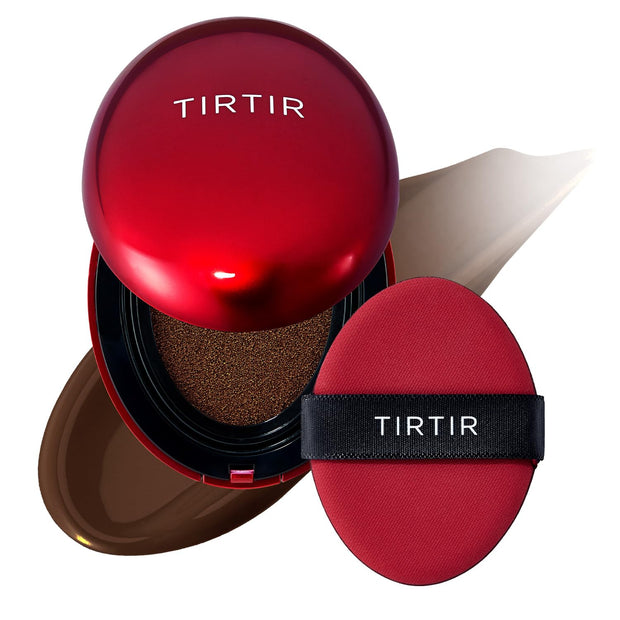 TIRTIR Mask Fit Red Cushion Foundation | Full coverage, Weightless, Skin fit, Satin Glow Finish, Korean Makeup, beauty, Tattoo cover up, Buildable (#29N Natural Beige, 0.63 Fl Oz)