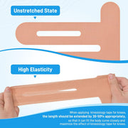 Kinesiology Tape for Knees, 10 Count Knee Tape for Knee Pain Relief Pre Cut, Latex Free Knee Tape, Support Muscles and Joints, Knee Kinesiology Tape Pre Cut, Waterproof and Elastic (Black)