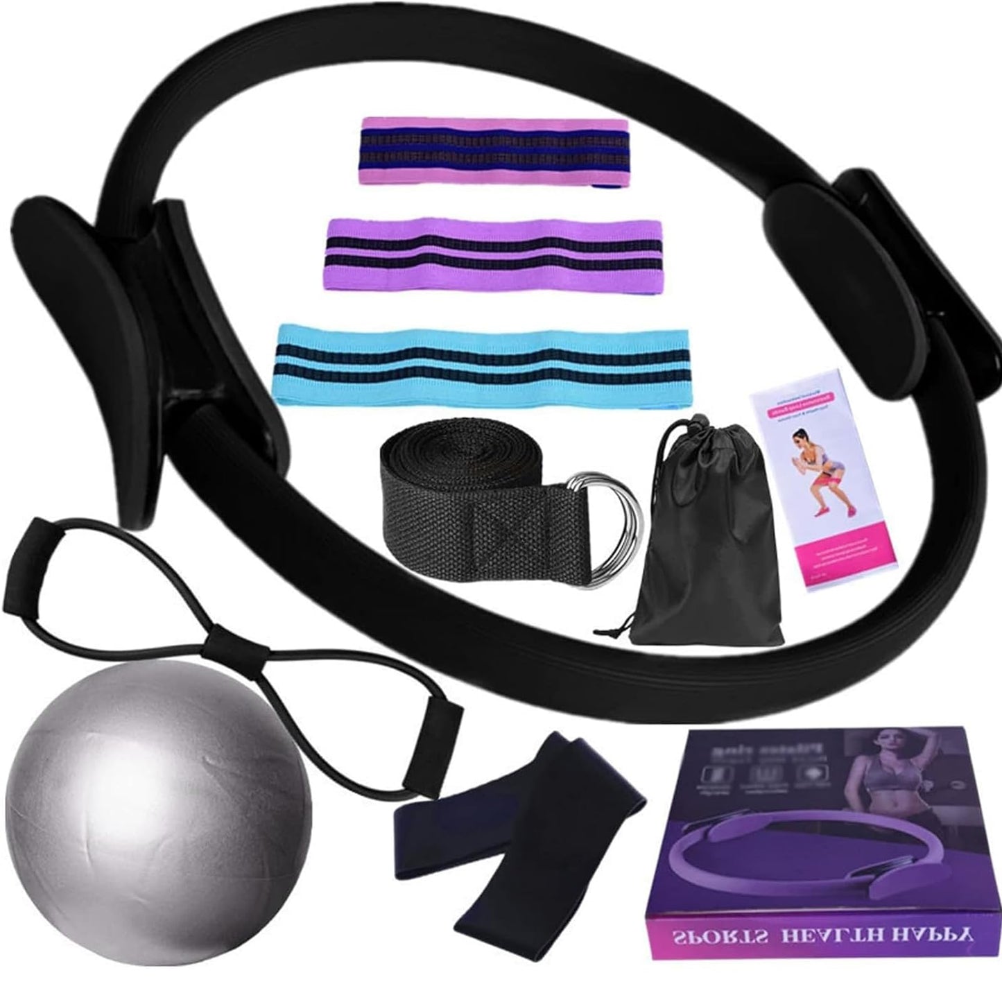 Betters Me Pilates Kit, Pilates Essentials Kit for Women, 11-Piece Portable Fitness Equipment for Core Strength, Stretching & Toning
