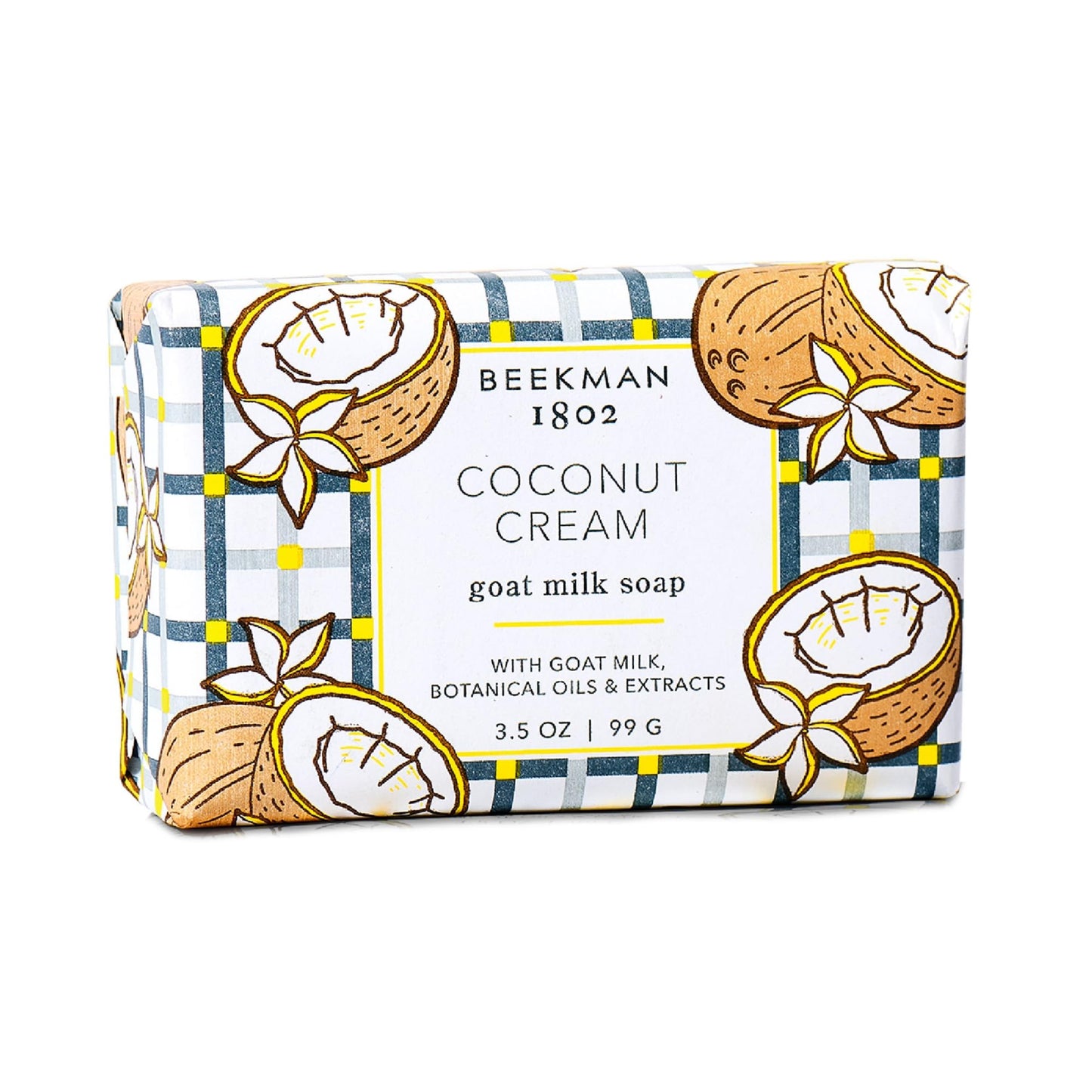 Beekman 1802 Goat Milk Body Soap Bar 3-Piece Set, Sunshine Lemon - Scented - 3.5 oz - Nourishes, Moisturizes & Hydrates - 100% Vegetable Soap with Lactic Acid - Good for Sensitive Skin - Cruelty Free