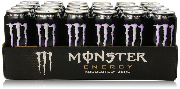 Monster Energy Zero Sugar, Green, Original, Low Calorie Energy Drink, 16 ounce (Pack of 15)