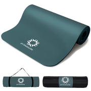 1/2-Inch Extra Thick NBR Yoga Mat with Enhanced Stability - Textured Design, Lightweight Mat with Carrying Strap & Case for Yoga, Pilates, Gym & Home Use (Multiple Colors)
