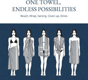 LANE LINEN 6 Pack Oversized Pre-Washed Lightweight Quick Dry Coral Beach Towels - 39"x71"