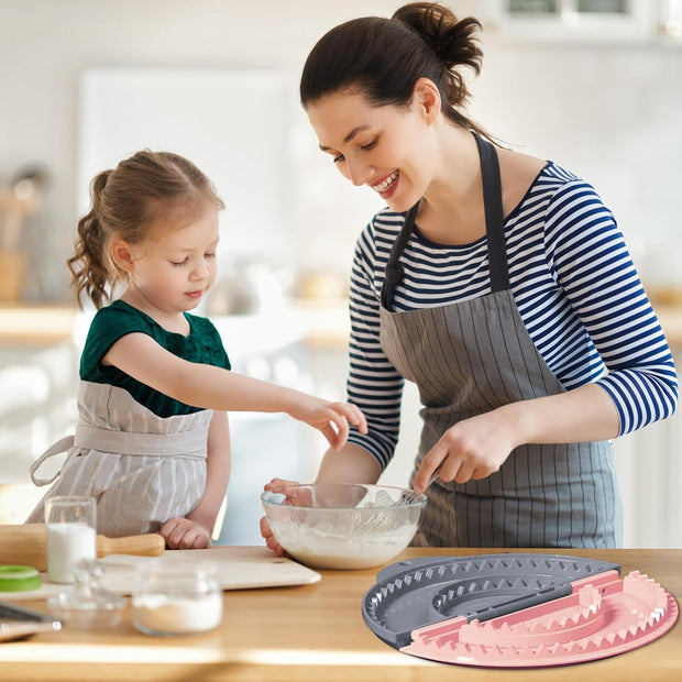 Tortilla Sealer,SELERS,Tacos tortilla crimper Maker Large,Removable & Adjustable 4"-6''-8" Crust,For Burritos,Pasties,Tortilla,Dumplings,Sandwich,Grey Yellow