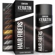 Keratin Hair Fibers for Men & Women - Fill In Fine or Thinning Hair, Instantly Thicker, Fuller Looking Hair (Black, 15g)