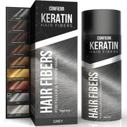 Keratin Hair Fibers for Men & Women - Fill In Fine or Thinning Hair, Instantly Thicker, Fuller Looking Hair (Black, 15g)