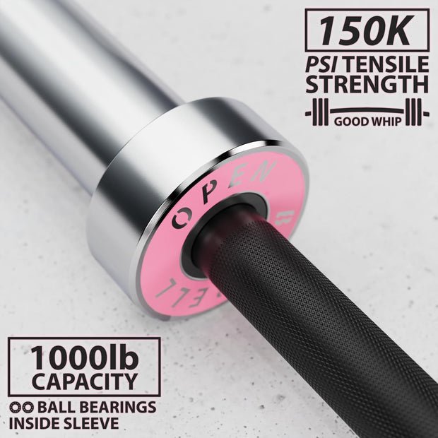 Synergee Open 15kg and 20kg Black Phosphate and Chrome Olympic Barbell. Rated 1000lbs for Weightlifting and Powerlifting.