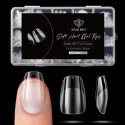 Modelones Medium Almond Nail Tips 510Pcs Clear False Acrylic Almond Press on Nails Pre-shape Full Cover Fake Extension DIY at Home 15 Sizes
