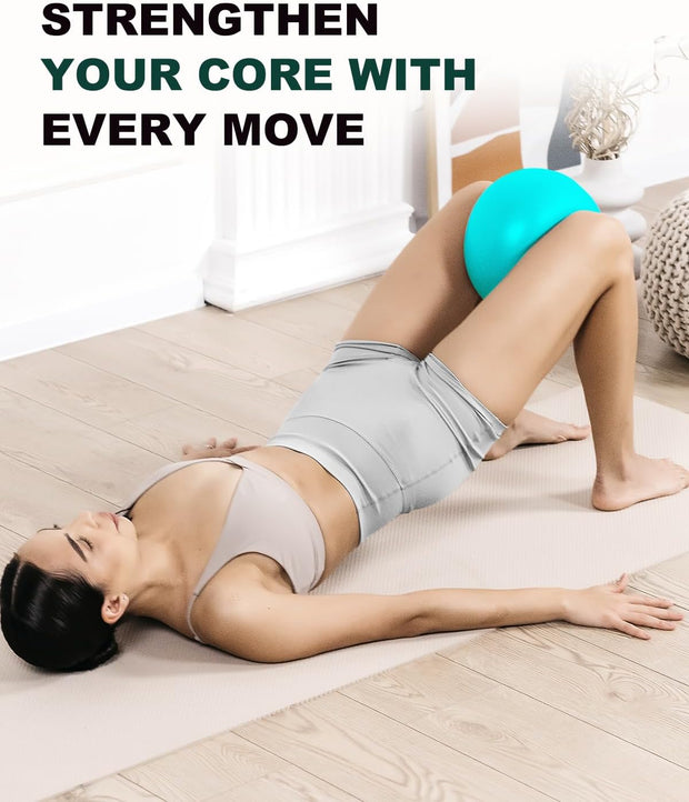 Trideer Pilates Ball 9 Inch, Small Exercise Ball with Exercise Guide for Yoga, Core Training, Physical Therapy, Balance, Stability, Stretching