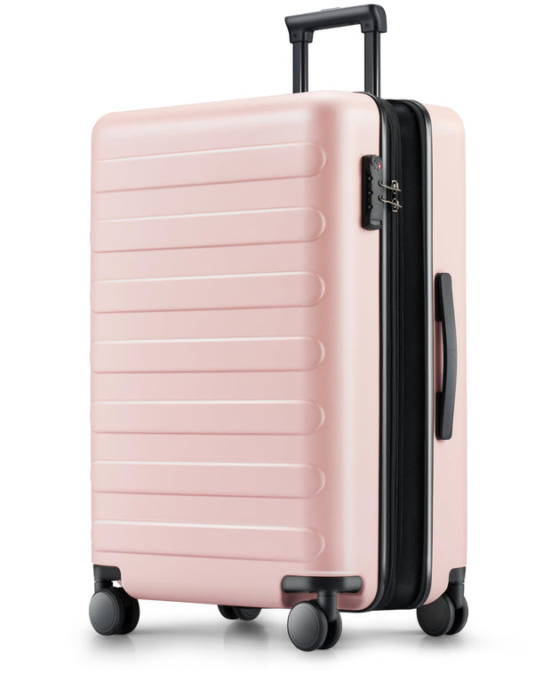 NINETYGO Carry On Luggage 22x14x9 Airline Approved, 20 Inch Luggage with Smooth Spinner Wheels, Lightweight, Hard Shell PC Suitcase Carry-On, Travel Luggage, TSA Approved (Pink, Rhine Basic)
