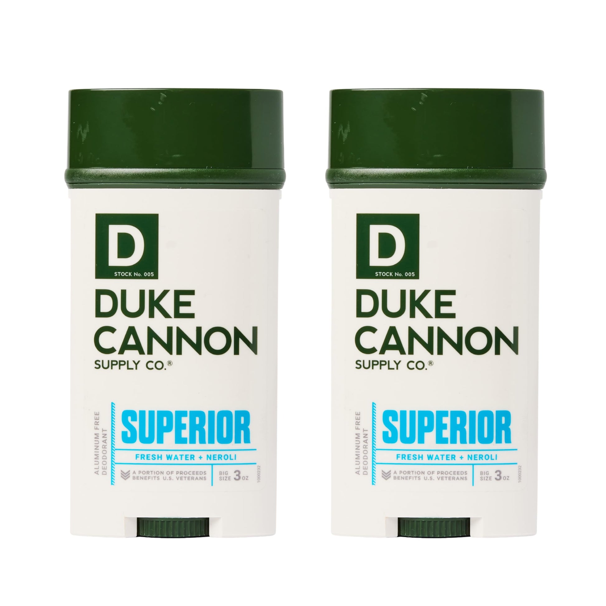 Duke Cannon Supply Co. Aluminum-Free Deodorant for Men 3 oz. Midnight Swim, 2 Pack - Unique Masculine Scent, Odor Control & Soothe Skin