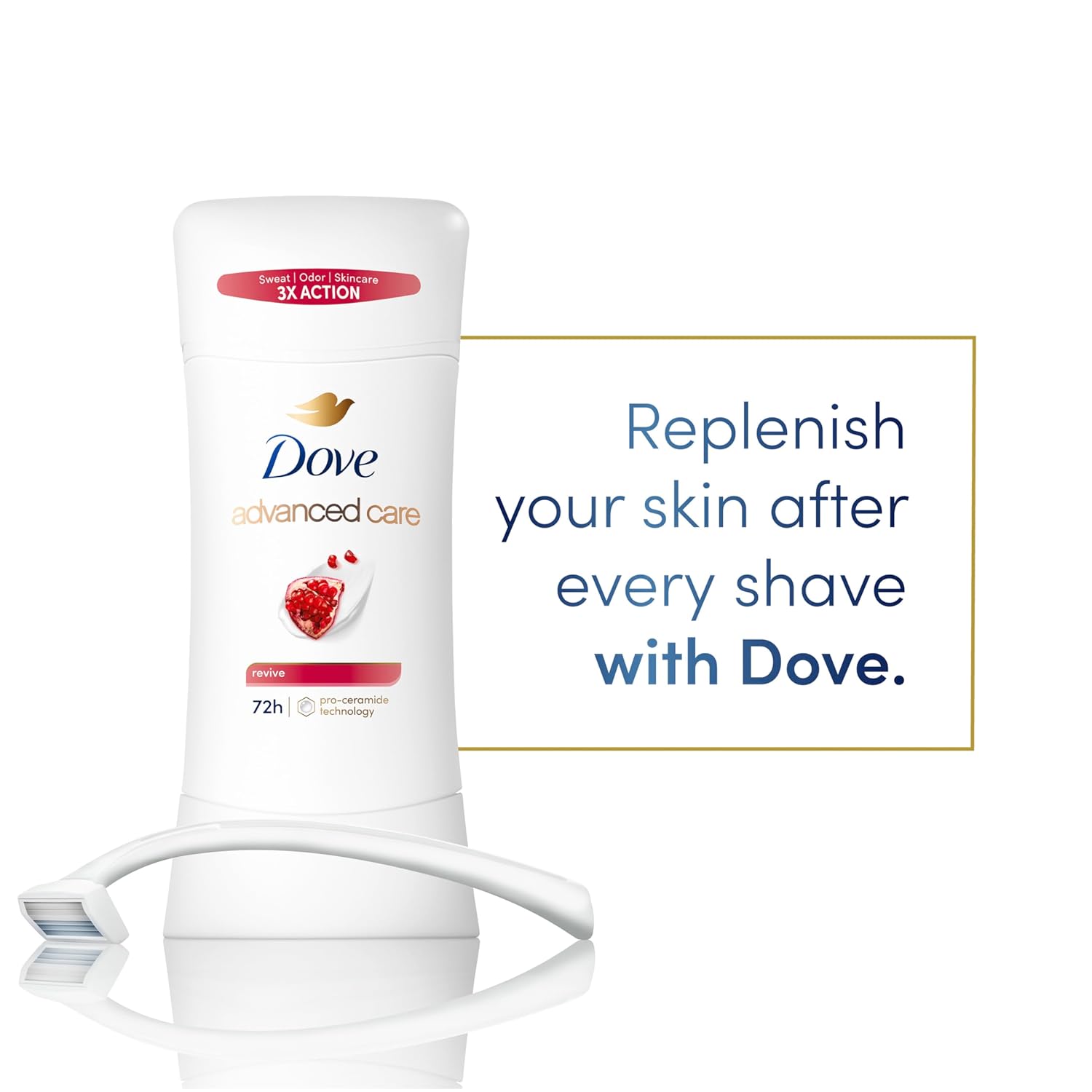 Dove Advanced Care Antiperspirant Deodorant for Women Twin Pack Revive 72 hour sweat and odor protection 2.6 oz
