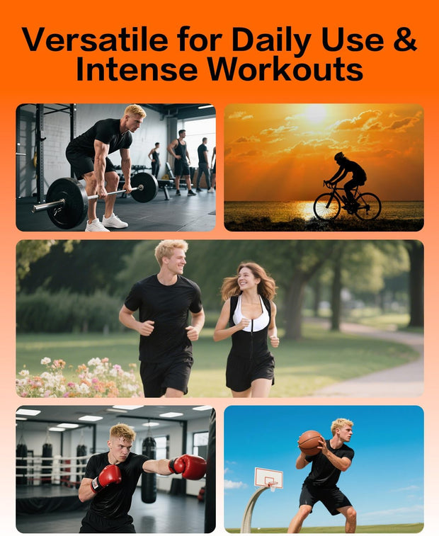 Sauna Shirt for Men,Heat-Trapping Short-Sleeve Sweat Suit, Compression T-Shirt,Body Shaper Vest for Gym Exercise