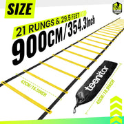 Teenitor Agility Ladder Speed Ladder Training Ladder for Soccer, Speed, Football Fitness Feet Training Carry Bag Agility Training Equipment 13 rungs, 23 feet