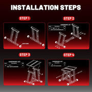 PAPABABE Adjustable Dumbbell Stand with 1 inch Plate Tree, Heavy-Duty Dumbbell Column Rack with 500LB Capacity - Compact Space-Saving Design, Anti-Tip Base & Ergonomic Height for Home Gym Organization