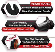 Keppi Adjustable Dumbbells Set-25lb/40lb/55lb/60lb, Anti-Slip Metal Fast Adjust Weight Handle, Exercise & Fitness for Full Body Workout - Adjustable Dumbbell Series