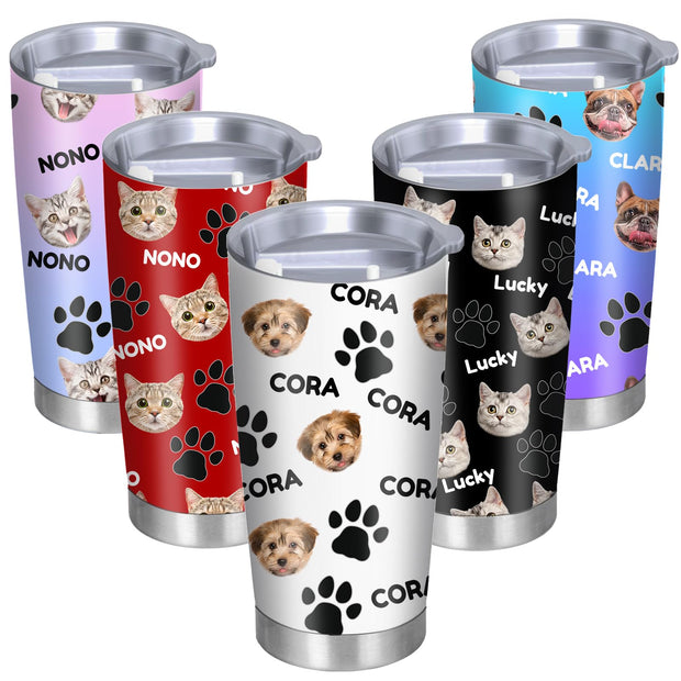 Personalized Tumblers with Pictures Lids and Straws 20 oz Custom Photo Stainless Steel Coffee Tumbler with Name Text Coffee Mug Cup Gifts for Christmas Anniversary Birthday for Dad Mom Friend