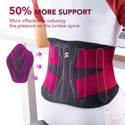 Ultra Thin Back Brace for Lower Back Pain Women, Enhanced Lumbar Support System, Seamless Yoga Fabric, Slim-Fit & Invisible, Wear under Clothes, Sciatica, Posture, Lifting, Rose, Size L