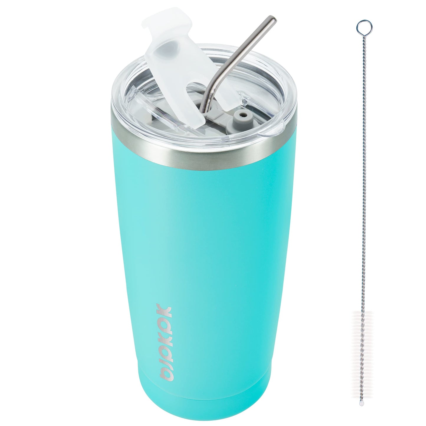 BJPKPK Insulated Stainless Steel Tumbler, Coffee Cup with Lid and Straw, Double Wall Vacuum Travel Mug, Powder Coated Leakproof Tumbler Cup,Oasis