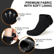 MoyRetty Moisturizing Silicone Socks for Men - Large Size, Ultimate Aloe-Infused Gel for Home Use - Say Goodbye to Dry Cracked Feet Black