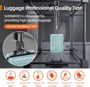 SHOWKOO Luggage Sets Expandable PC+ABS Durable Suitcase Double Wheels TSA Lock Mint Green