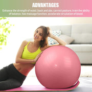 Leyndo 4 Pcs 26 Inch Yoga Exercise Ball Pilates Pregnancy Birthing Fitness Ball with Quick Pump Anti Burst for Improved Posture, Balance, Yoga, Pilates, Training