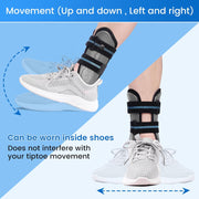Velpeau Ankle Stabilizer Brace for Sprain, Ligament Injury (Grade 1 to 2), Tendonitis, Adjustable Stirrup Ankle Support Splint for Women and Men,Reversible Left & Right Foots,One Size(Foam Pads, Blue)