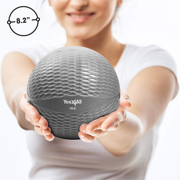 Yes4All Weighted Toning Balls for Exercise, Soft Medicine Balls for Exercise, Pilates, Yoga, Balance, Flexibility, 2-10lbs