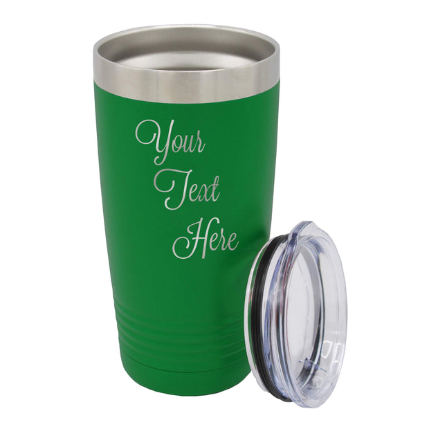 My Personal Memories Customized Personalized Stainless Steel Travel Tumbler with Lid - Engraved Double-Wall Vacuum Insulated for Him, Her Your Custom Text (20 oz, Black)