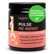 LEGION Pulse Pre Workout - All Natural Nitric Oxide Preworkout Drink to Boost Energy, Creatine Free, Naturally Sweetened, Beta Alanine, Citrulline, Alpha GPC (Tropical Punch)