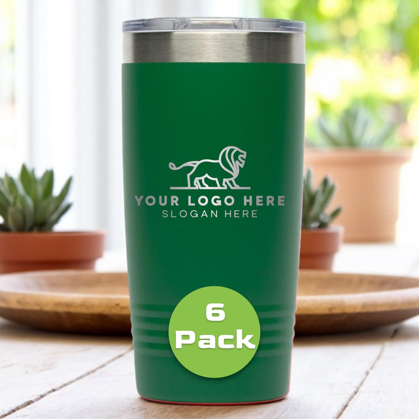 20oz Stainless Steel Tumbler - Upload Your Logo, Custom Engraved, Double Wall Vacuum Insulated Travel Mug, Ideal for Corporate Gifts, Events, and Sports Teams