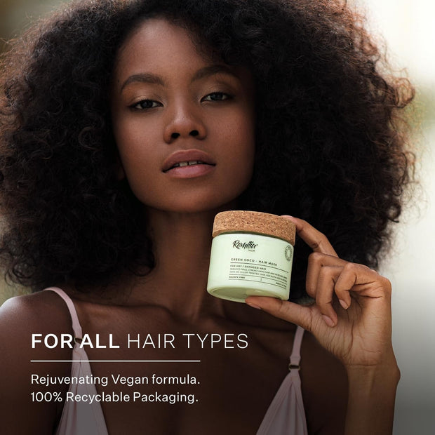 Remilia Hair Mask for Damaged Hair - Rice Protein Treatment - Deep Conditioning Mask, Volumizing & Repairing, Vegan, Made in USA 6.7 fl oz