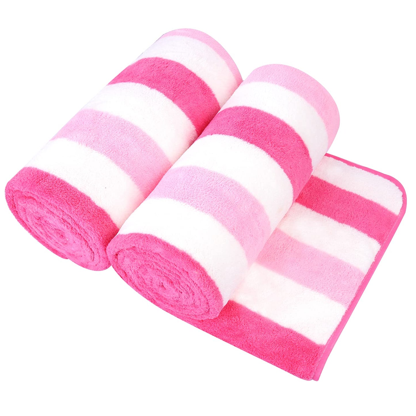JML Microfiber Bath Towels, Oversized, Ultra Soft, Super Absorbent and Fast Drying, No Fading Large Bathroom Towel Set for Sport, Travel, Fitness, SPA and Yoga (Coral Fleece - Blue, 30 in x 60 in)