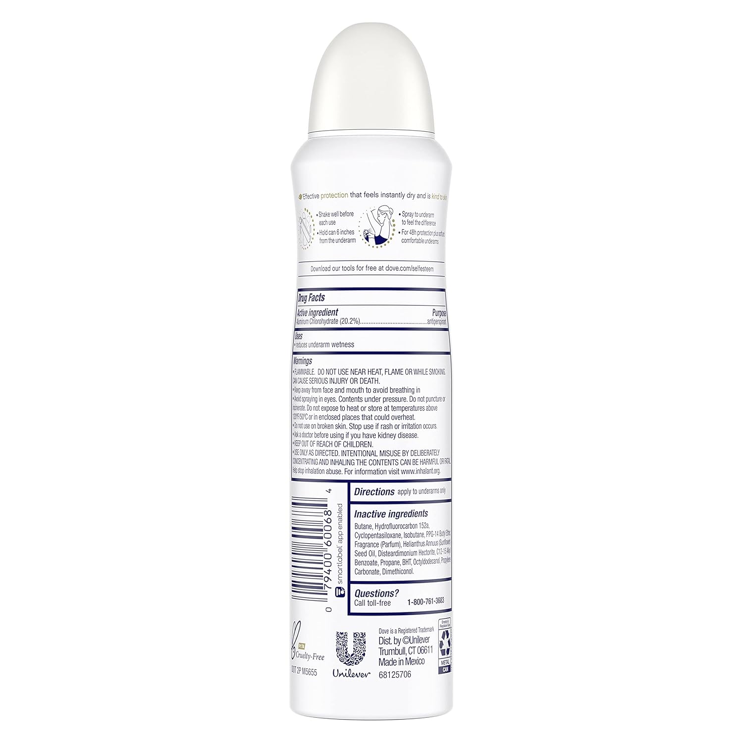 Dove Advanced Care Dry Spray Antiperspirant Deodorant Caring Coconut 3 Count For Women With 48 Hour Protection Soft And Comfortable Underarms 3.8 oz