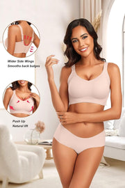 Vertvie Women's Seamless Wireless Push Up Bras with Support and Lift No Underwire Bralettes Full Coverage Sport Everyday Bra