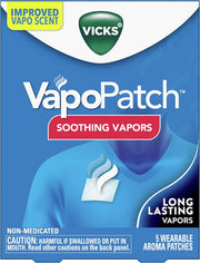 Vicks VapoPatch, Wearable Mess-Free Aroma Patch, Soothing & Comforting Non-Medicated Vicks Vapors, For Adults & Children Ages 6+, 5ct (2 pack)