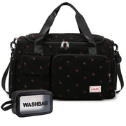 Small Gym Bag for Women, Travel Duffle Bag Carry On Weekender Bag with Shoe Compartment