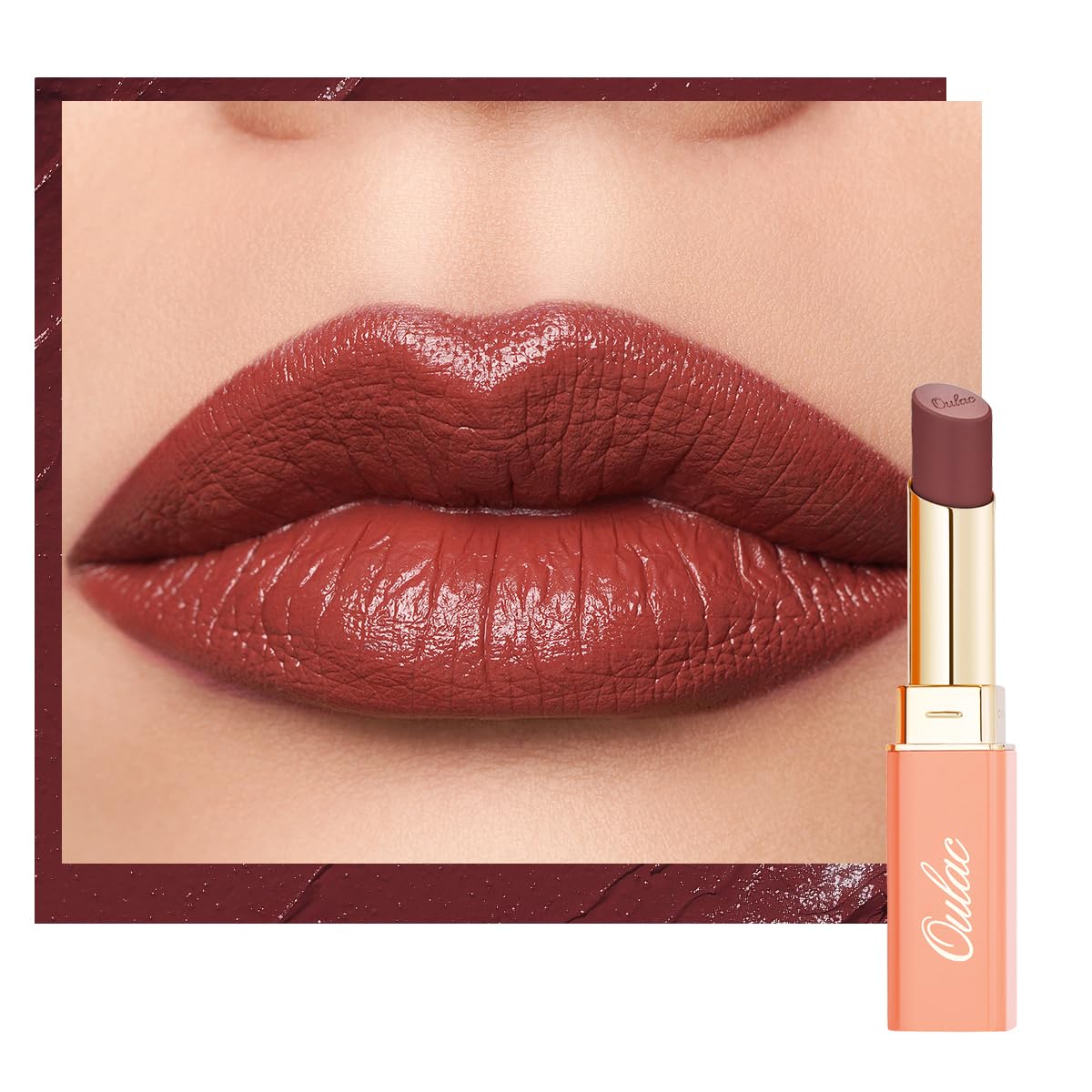 Oulac Beige Lipsticks for Women, Pale Nude Matte Lip Base, Full Coverage Lip Color, Satin Matte Finish, Cream Texture, Hydrating, Infused with Hyaluronic Acid, Vegan & Clean Beauty 4g SG01 Bare