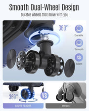 LIGHT FLIGHT Travel Luggage Sets, 3 Piece Set Suitcase with Spinner Wheels, Hardside Lightweight Luggage set with TSA Lock (20" 24" 28"), Navy Blue