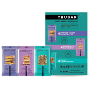 TRUBAR Vegan Protein Bar Variety Pack, Assorted Flavors, Peanut Butter, Macchiato, Cookie Dough, Gluten Free, Vegan Protein Snacks, 12G Plant-Based Protein, High Fiber, Healthy Protein Bars, 12 CT