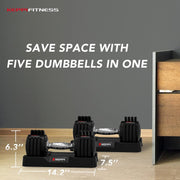 Keppi Adjustable Dumbbells Set-25lb/40lb/55lb/60lb, Anti-Slip Metal Fast Adjust Weight Handle, Exercise & Fitness for Full Body Workout - Adjustable Dumbbell Series