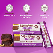 Munk Pack Sampler Pack Probiotic Protein Bars | Keto-Friendly 15g Plant Protein, 1g Sugar, 4g Net Carbs - Vegan, Low Carb, Gluten-Free Healthy Snacks | 5 Count