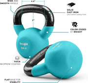 Yes4All Kettlebells 5lbs-65lbs & Kettlebell Sets Adjustable Weights, Kettlebell for Weight Training, Home Workout Equipment with Secure Grip for High Rep, Exercise Equipment