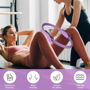 Upgrade Pilates Ring Fitness Circle,Lightweight & Durable Foam Padded Handles, Flexible Resistance Exercise Equipment for Toning Arms, Thighs Legs & Core